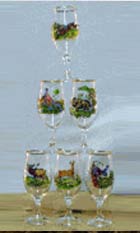 Wildlife Animal Tulip Glasses